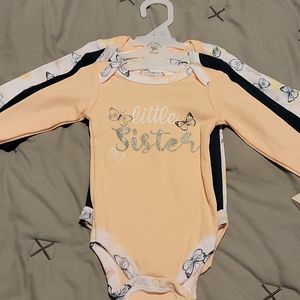 3pk Long sleeve Onsies